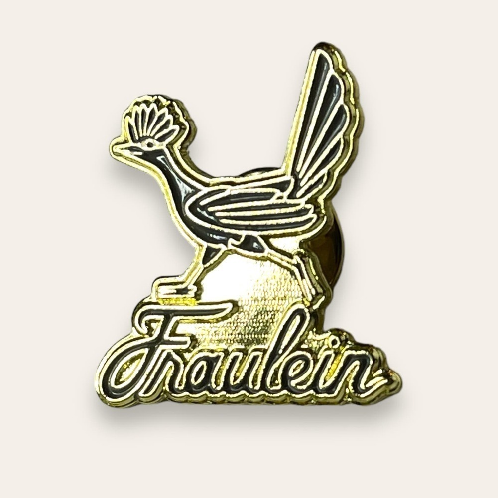 Fraulein Roadrunner Gold Tone Bird Lapel Tie Hat Pin Unsigned